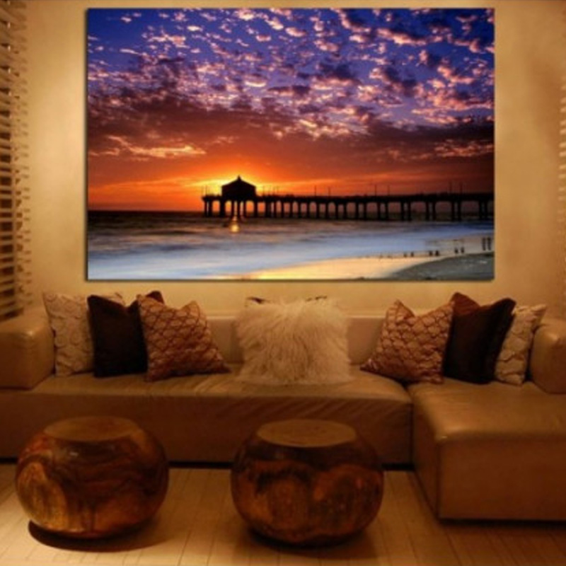 Πίνακας σε καμβά με Θάλασσα Ηλιοβασίλεμα στην Ταϊτή